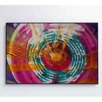 Quadro Pintura Círculos 120x80 Cm Tecido Canvas - 3