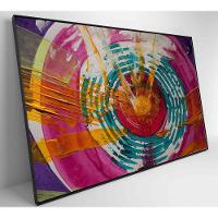 Quadro Pintura Círculos 120x80 Cm Tecido Canvas - 6