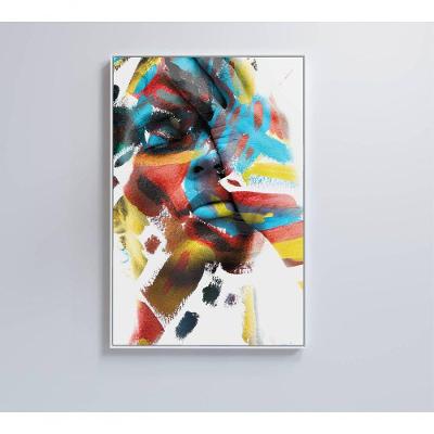 Quadro Mulher Pintura 80x120 Cm Vidro Impresso