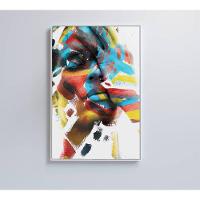 Quadro Mulher Pintura 80x120 Cm Tecido Canvas - 1