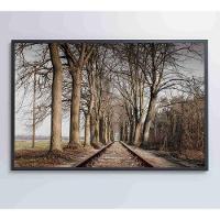 Quadro Trilhos 90x60 Cm Vidro Impresso - 5