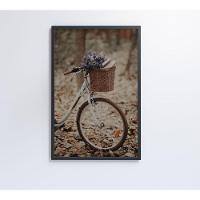 Quadro Bicicleta Branca 60x40 Cm Tecido Canvas - 2