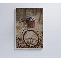 Quadro Bicicleta Branca 60x40 Cm Tecido Canvas - 6