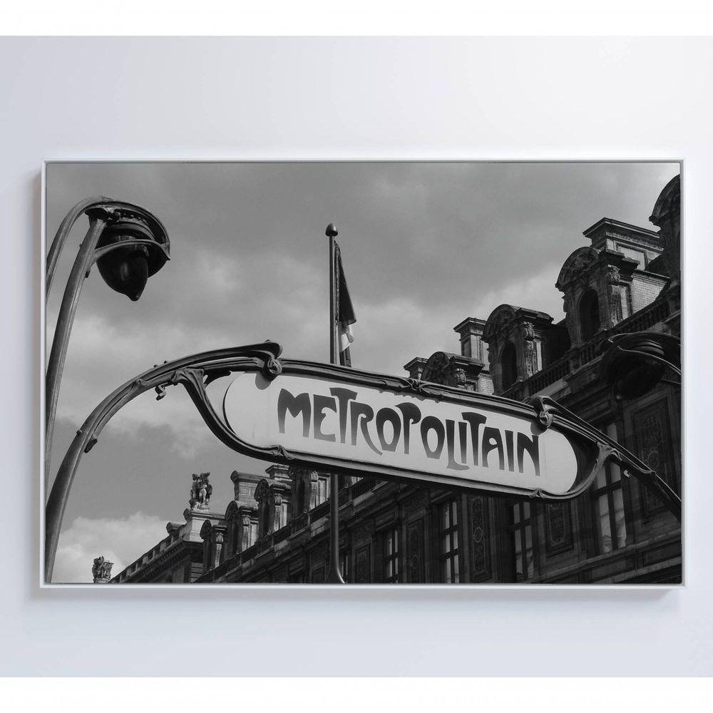 Quadro Metro Paris 120x80 Cm Tecido Canvas - 5