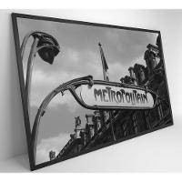 Quadro Metro Paris 120x80 Cm Tecido Canvas