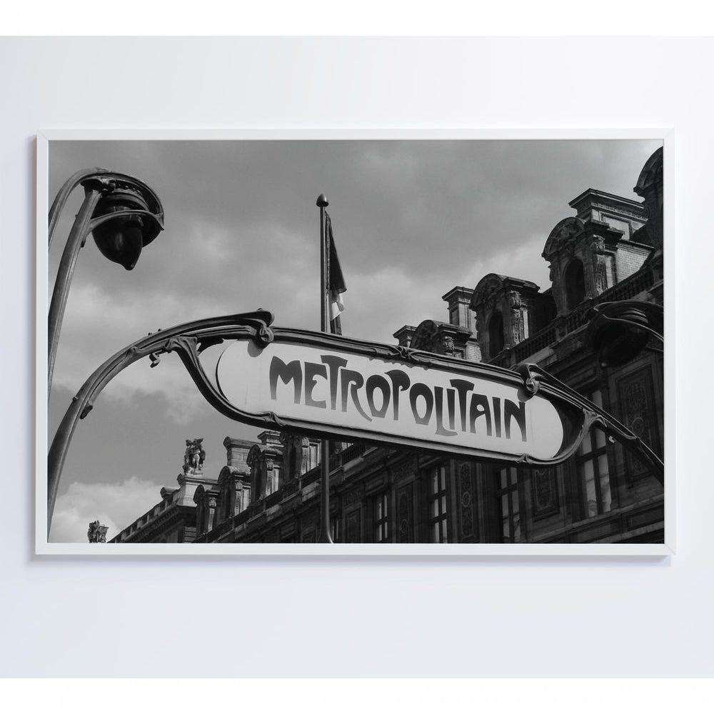 Quadro Metro Paris 60x40 Cm Tecido Canvas - 6