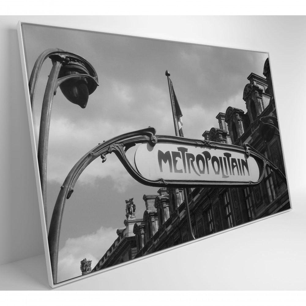 Quadro Metro Paris 60x40 Cm Tecido Canvas - 7