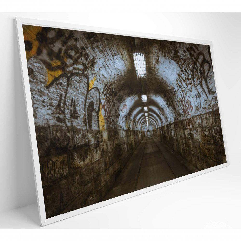 Quadro Passagem Subterrânea 90x60 Cm Adesivo Fotográfico - 8