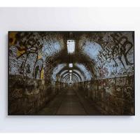 Quadro Passagem Subterrânea 90x60 Cm Adesivo Fotográfico - 2