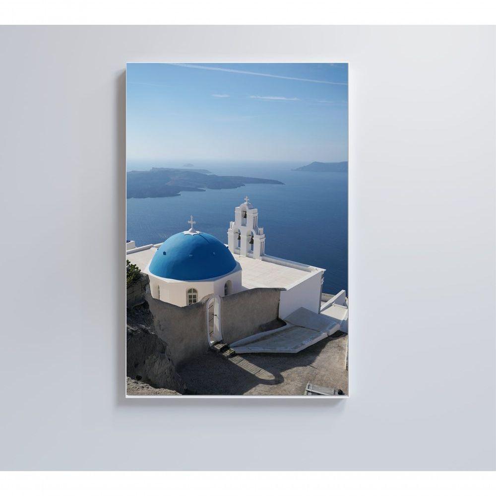 Quadro Casa Santorini 60x90 Cm Tecido Canvas - 1