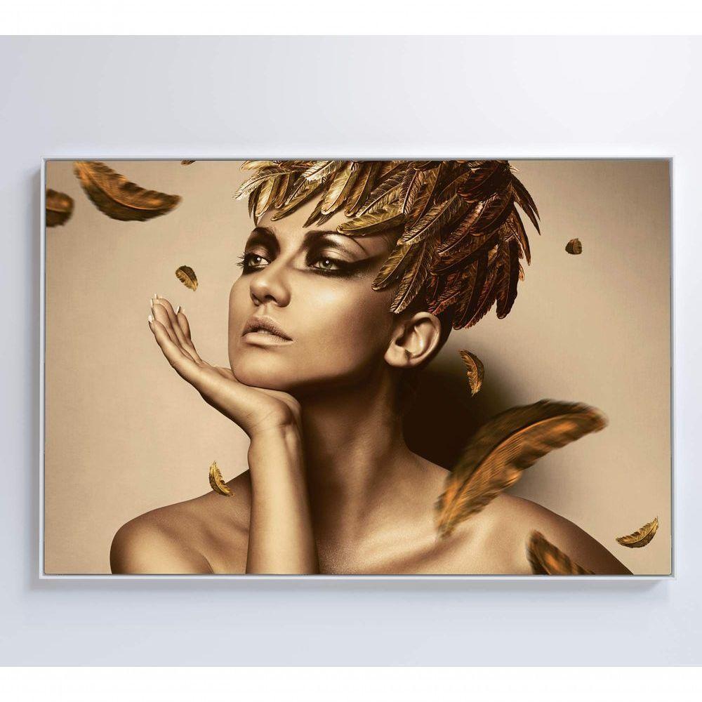 Quadro Mulher Coroa De Louros 60x40 Cm Tecido Canvas - 2