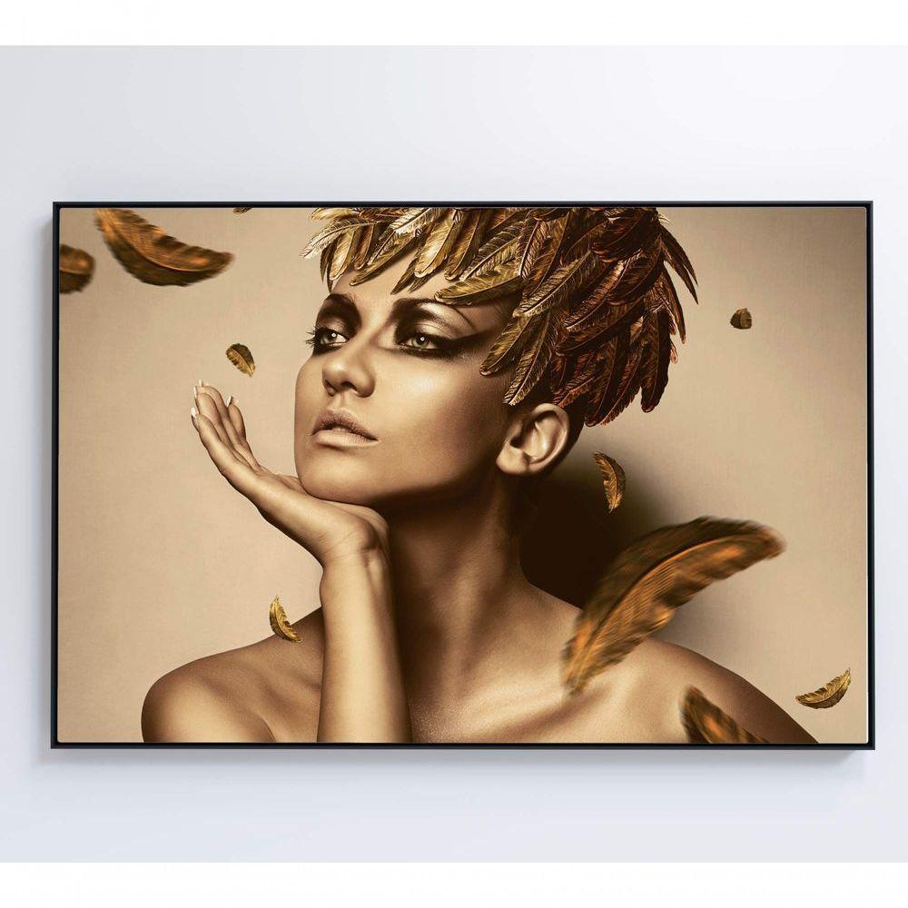 Quadro Mulher Coroa De Louros 60x40 Cm Tecido Canvas - 3