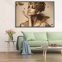 Quadro Mulher Coroa De Louros 60x40 Cm Tecido Canvas - 1