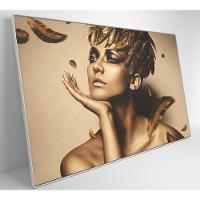 Quadro Mulher Coroa De Louros 60x40 Cm Tecido Canvas - 8