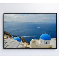 Quadro Mar Santorini 80x120 Cm Tecido Canvas - 3