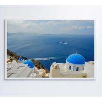 Quadro Mar Santorini 40x60 Cm Tecido Canvas - 2