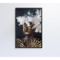 Quadro Mulher Negra 80x120 Cm Tecido Canvas - 2