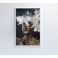 Quadro Mulher Negra 80x120 Cm Tecido Canvas - 3