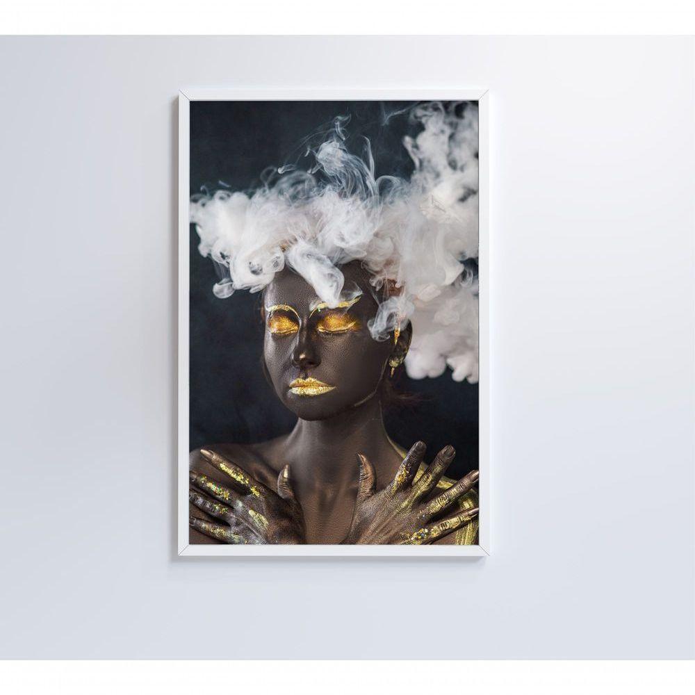 Quadro Mulher Negra 60x90 Cm Tecido Canvas - 3