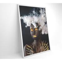 Quadro Mulher Negra 60x90 Cm Tecido Canvas - 6