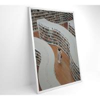 Quadro Arquitetura Biblioteca 60x90 Cm Tecido Canvas