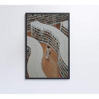 Quadro Arquitetura Biblioteca 60x90 Cm Tecido Canvas - 5