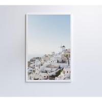 Quadro Paisagem Ilha Santorini 80x120 Cm Tecido Canvas - 4