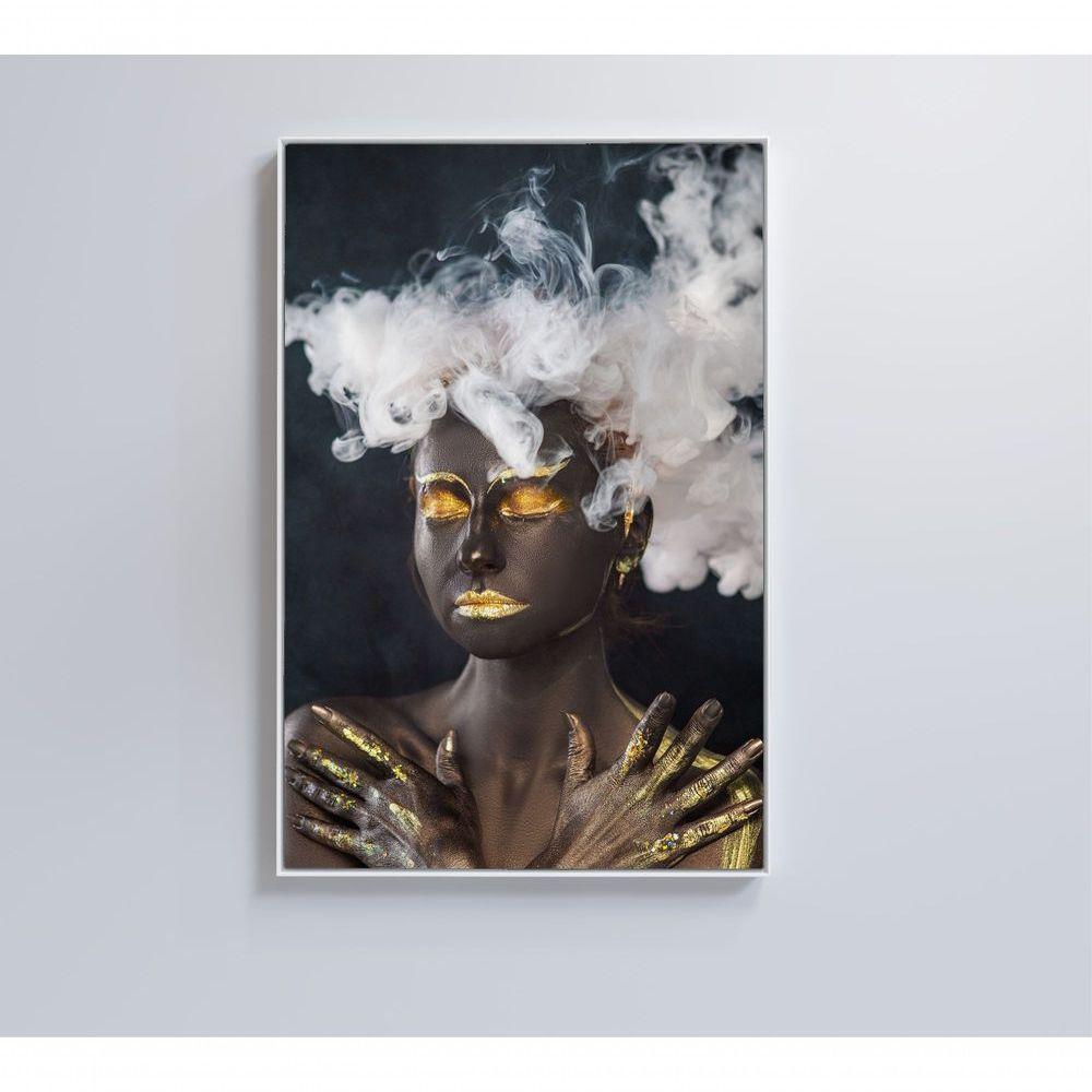 Quadro Mulher Negra 40x60 Cm Tecido Canvas - 7