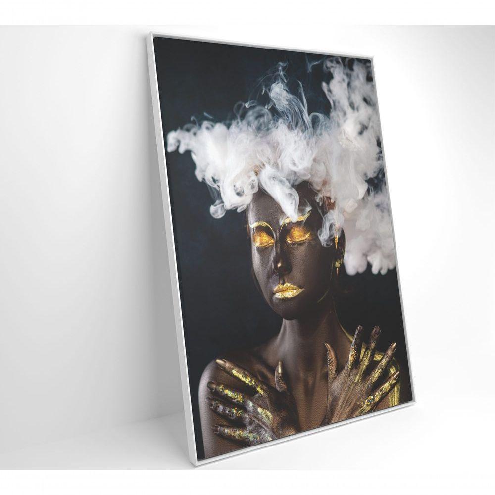 Quadro Mulher Negra 40x60 Cm Tecido Canvas - 8