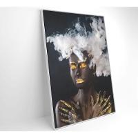 Quadro Mulher Negra 40x60 Cm Tecido Canvas - 8