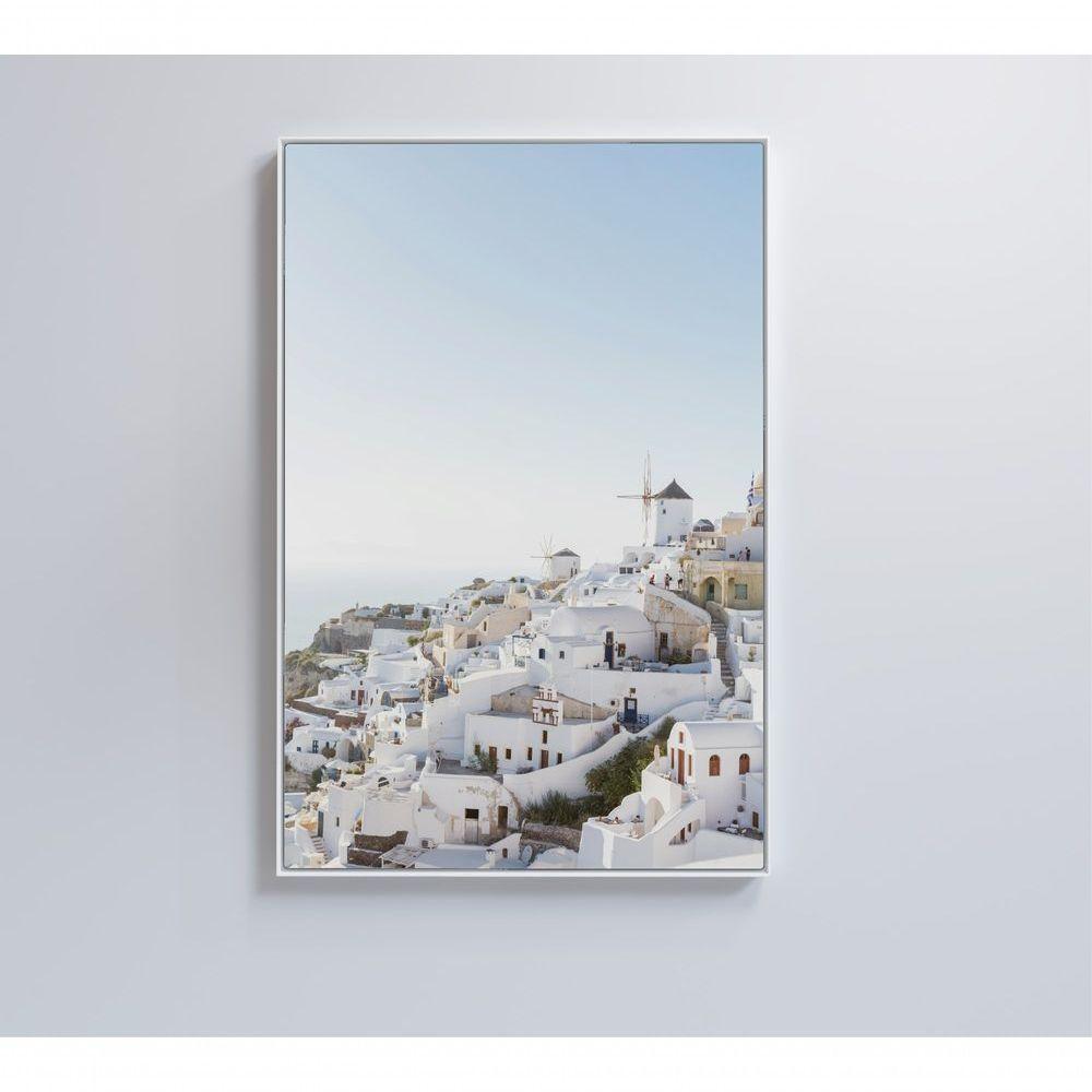 Quadro Paisagem Ilha Santorini 40x60 Cm Tecido Canvas - 1