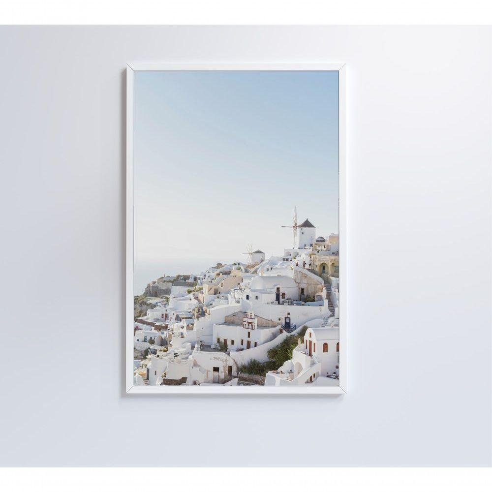 Quadro Paisagem Ilha Santorini 40x60 Cm Tecido Canvas - 4