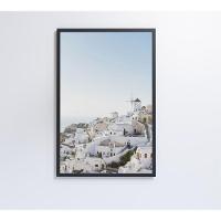 Quadro Paisagem Ilha Santorini 40x60 Cm Tecido Canvas - 2