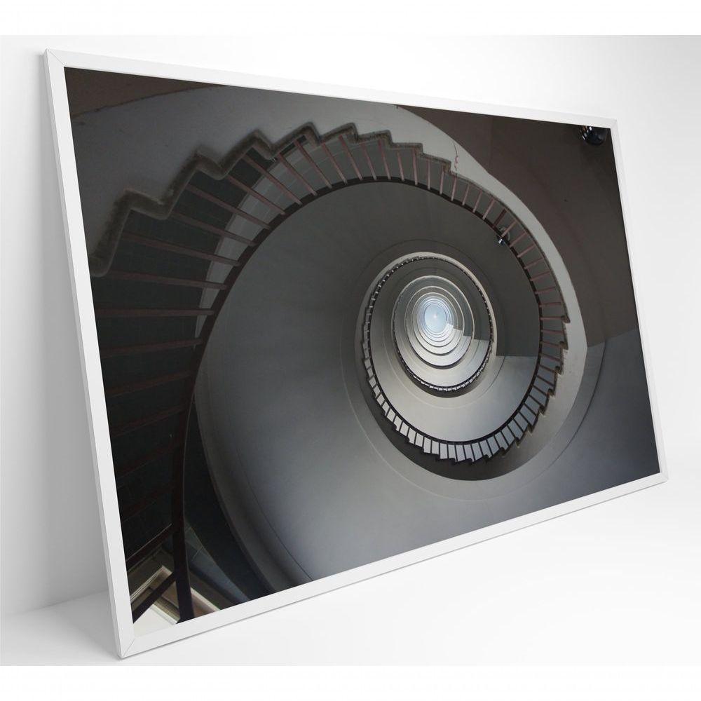 Quadro Escada Em Espiral 60x40 Cm Tecido Canvas - 7