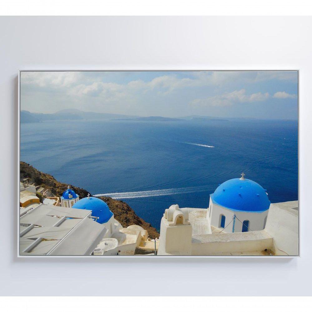 Quadro Mar Santorini 60x90 Cm Tecido Canvas - 5
