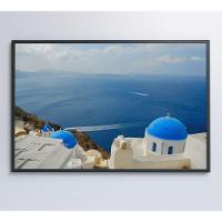 Quadro Mar Santorini 60x90 Cm Tecido Canvas