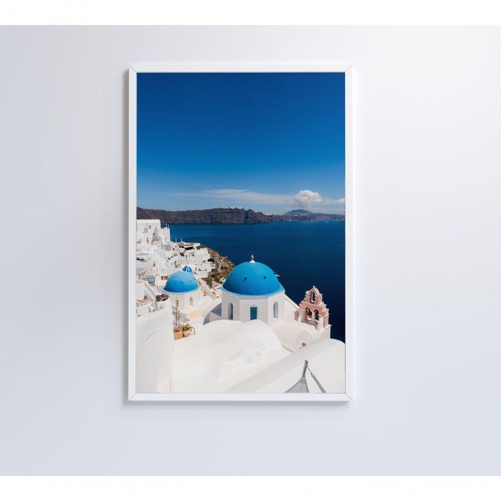 Quadro Ilha De Santorini 60x90 Cm Tecido Canvas - 5