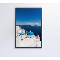 Quadro Ilha De Santorini 60x90 Cm Tecido Canvas