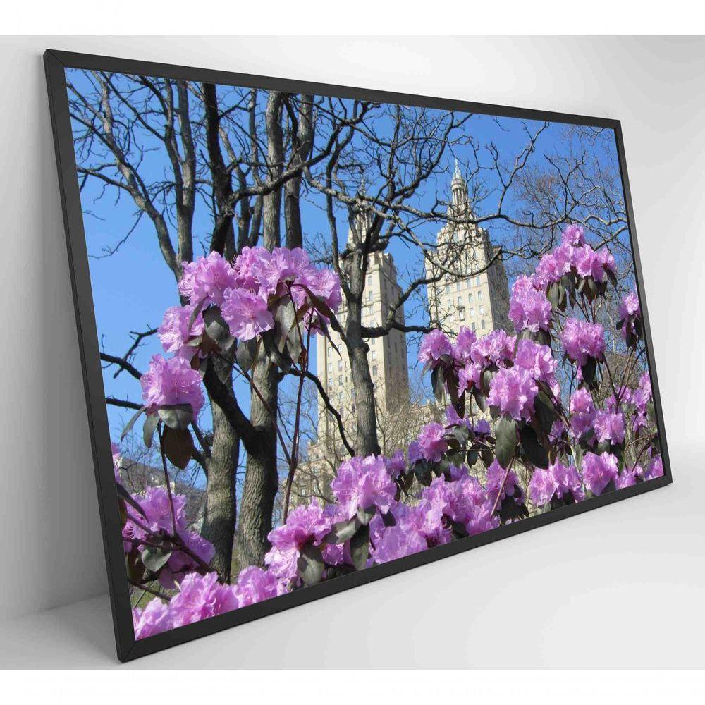 Quadro Flores Central Park 60x40 Cm Tecido Canvas - 4