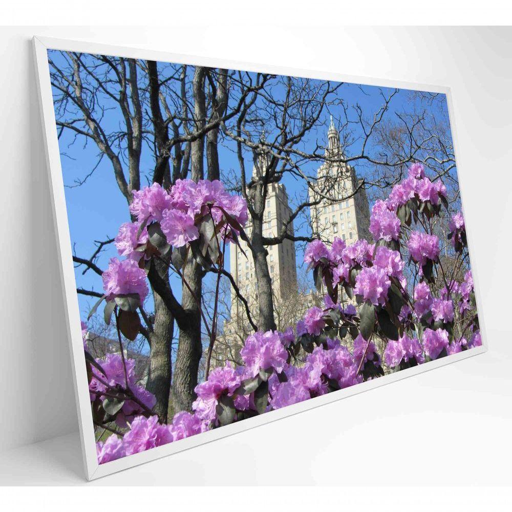 Quadro Flores Central Park 60x40 Cm Tecido Canvas - 7