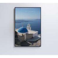 Quadro Casa Santorini 40x60 Cm Tecido Canvas - 4