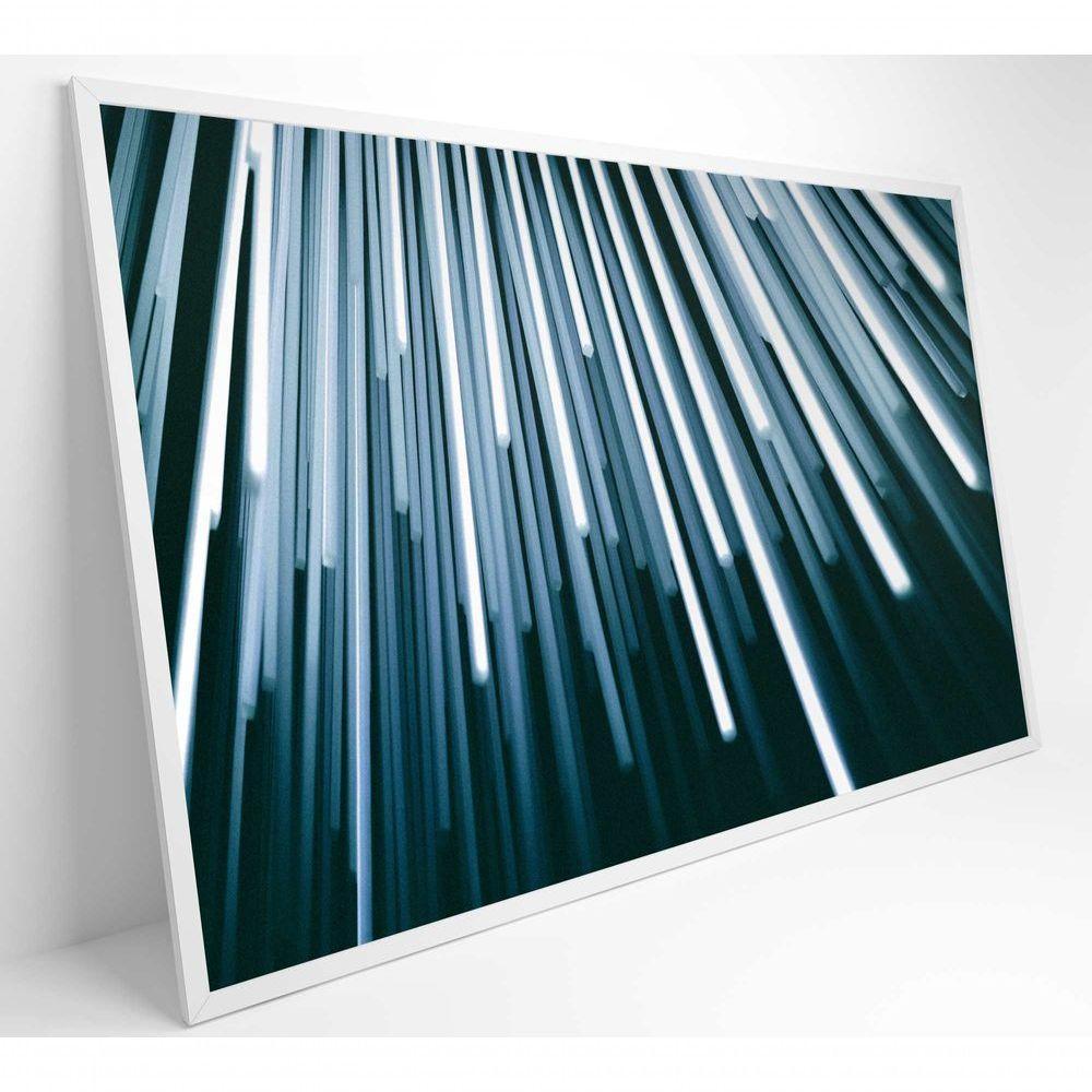 Quadro Abstrato Pilares 90x60 Cm Tecido Canvas - 8