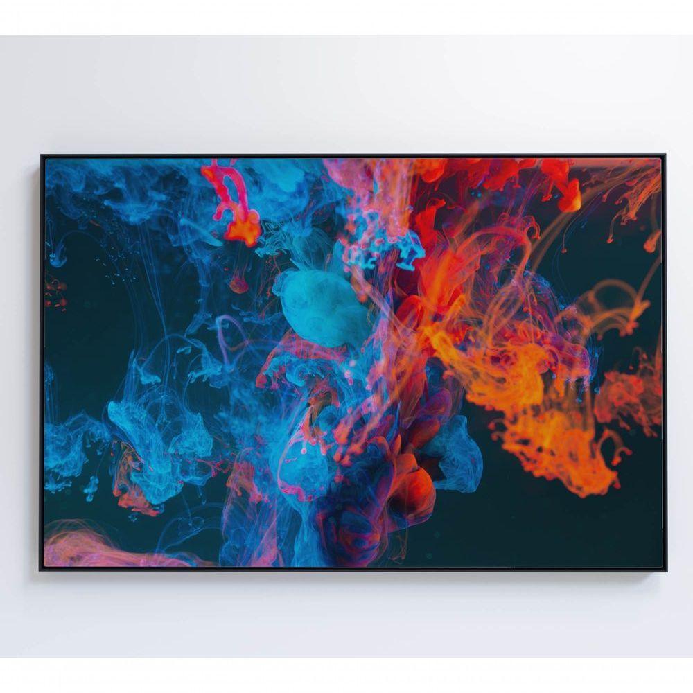 Quadro Abstrato Gelo E Fogo 120x80 Cm Tecido Canvas - 2