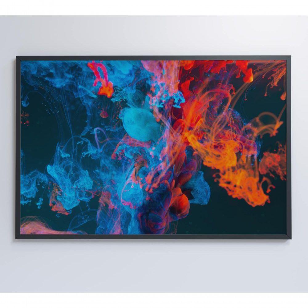 Quadro Abstrato Gelo E Fogo 120x80 Cm Tecido Canvas - 3