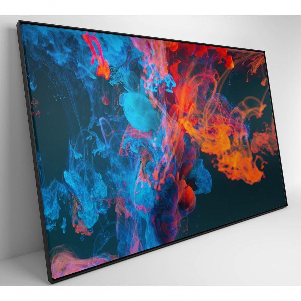 Quadro Abstrato Gelo E Fogo 120x80 Cm Tecido Canvas - 4