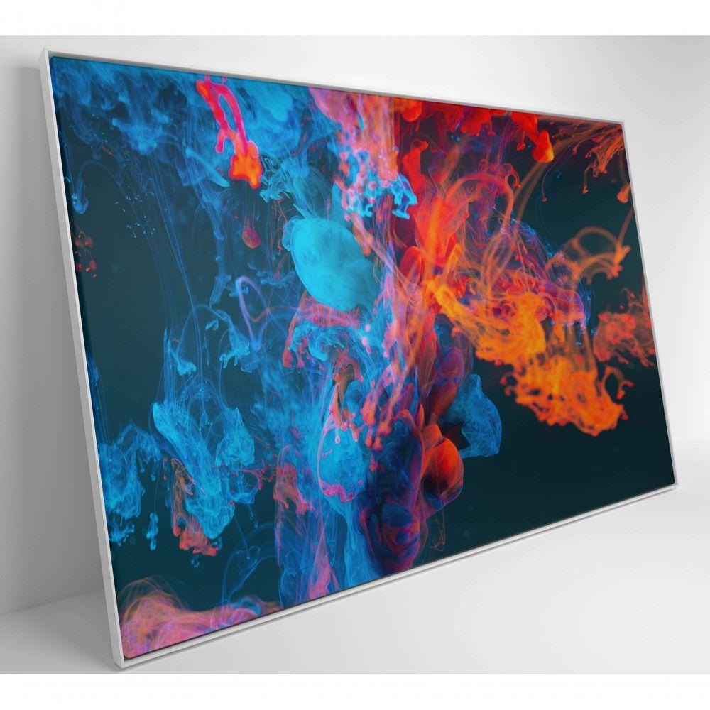 Quadro Abstrato Gelo E Fogo 120x80 Cm Tecido Canvas - 7