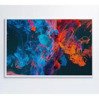 Quadro Abstrato Gelo E Fogo 120x80 Cm Tecido Canvas - 6