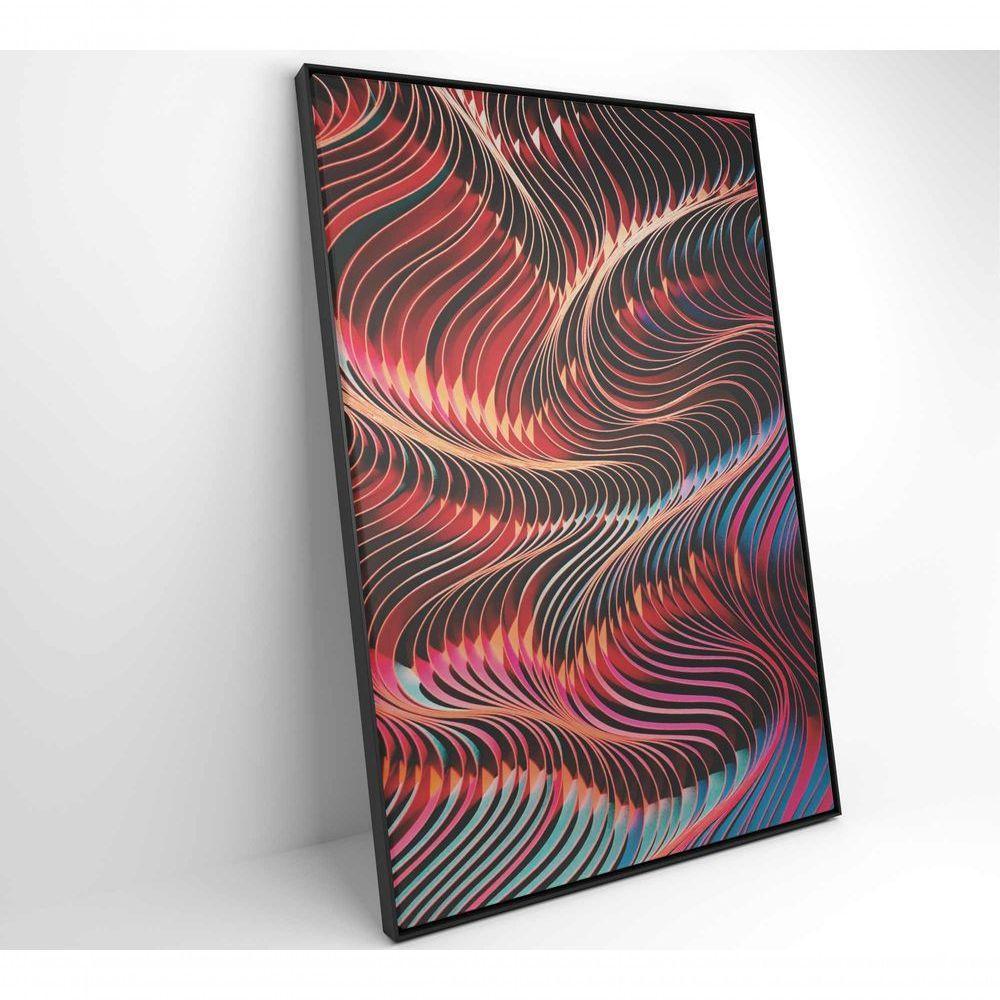 Quadro Abstrato Ondulações 40x60 Cm Tecido Canvas - 4