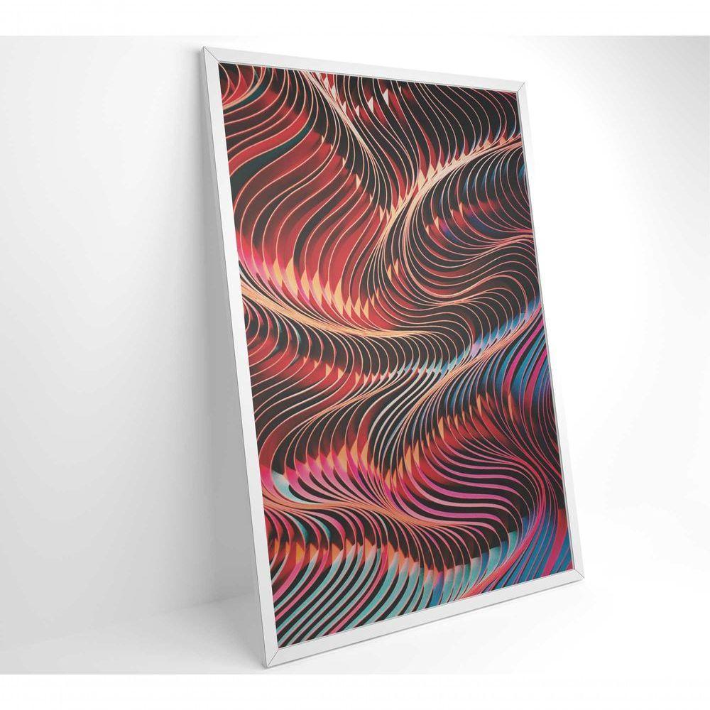 Quadro Abstrato Ondulações 40x60 Cm Tecido Canvas - 7