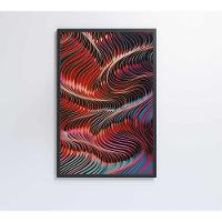 Quadro Abstrato Ondulações 40x60 Cm Tecido Canvas - 2